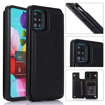 Samsung A51 Iskunkestävä kotelo, 3-taskuinen Flippr V2