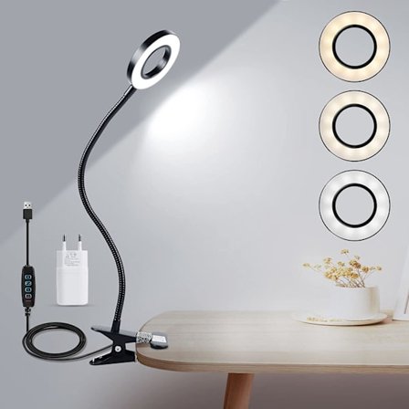 Bokklemme Leselys, 5W 48 LED Klemmelys, Dempbar Klemmelys