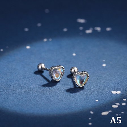 1 par örhängen Crystal Ear Stud Rostfritt stål Helix Ear