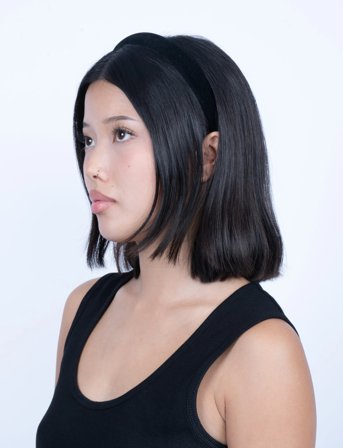 SUI AVA Velvet Headband - Black - ONE SIZE