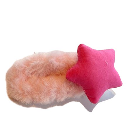 2 st fluffiga söta clips för lugg, BB-clips hårtillbehör