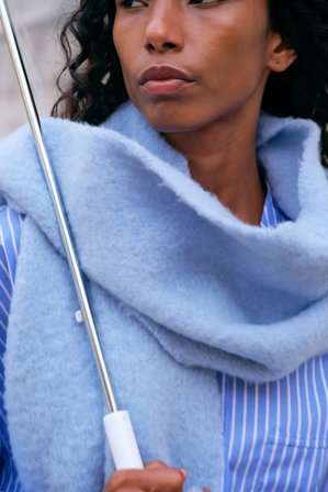 Soft Goat - Wool scarf - Schal aus Kaschmir - One Size - Retro Blue