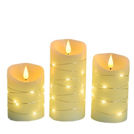 3-pack Elektroniska LED-ljus Juldekorationer