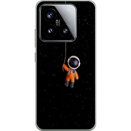 Kompatibelt Mobildeksel til Xiaomi Xiaomi 15 Astronaut som henger i tau i rommet mot stjernene, minimalistisk sci-fi motiv perfekt for romfans