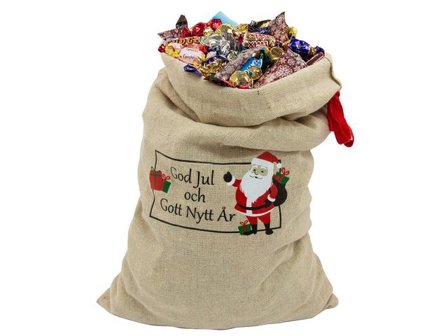KARAMELLO Godis Julsäck julmotiv inslaget 1,8kg - Lyreco - Kök och servering - Ätbart - Godis och choklad
