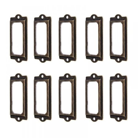 50 kpl etiketinpidikettä 70 x 33 mm metallipronssi vintage-etiketinpidike Ca