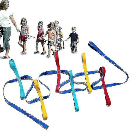 Barne-gåtau med fargerike håndtak Multifunksjonell utendørs sikkerhets tau for barnehage, aespa