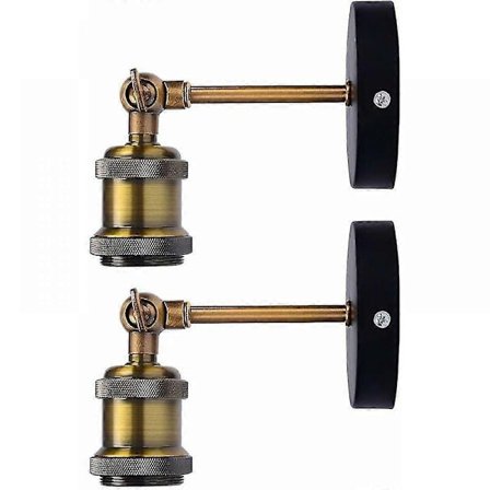 Set med 2 Retro Lamp Vägglampa Industriell Stil Antik Armatur Justerbar Belysning Vintage Edison Glödlampa Hållare E27 För Hem Bar Restauranger Café