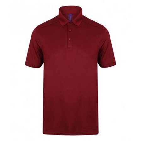 Henbury Herr Stretch Microfine Pique Poloshirt XXL Burgundy