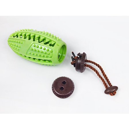 Grønn hundeleke ball, hundeleke ball, hund tyggeball gummi ren te