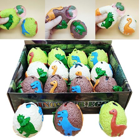 Överrasknings-Dinosaurieägg Anti-Stress Druvboll Klämma Avlastning Vent Leksak Barnleksak
