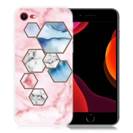 Marmormotiv iPhone SE 2020 / iPhone 7 skal - Hexagon Fragment Marmor