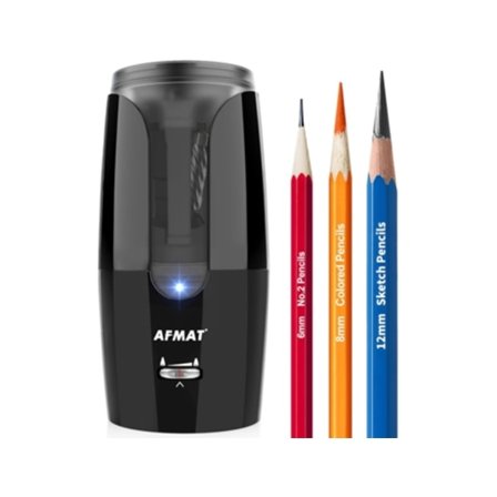 Genopladelig elektrisk blyantspidser med lang spids til kunstnere, hurtig spidsning og automatisk stop, ekstra lang spids fra 20 cm til Aquaforge