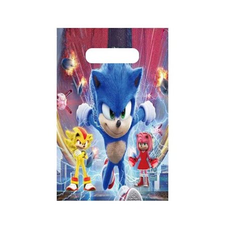 10 stk. Sonic the Hedgehog Godtepose Bursdagsselskap Gavepose