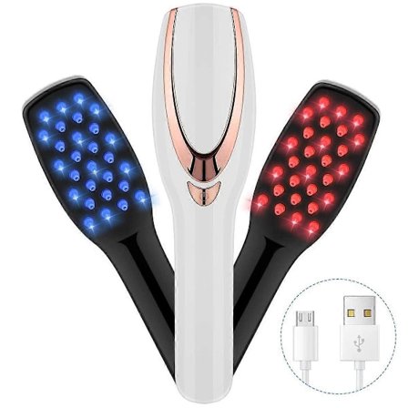 2 st Skalp Massage Kam, Djup Stresslindring Huvud Elektrisk Massage Kam Borste, USB Uppladdningsbar