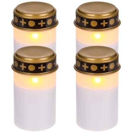 4-Pak - Gravlys LED / Lys - Lys til Graver 1200 timer