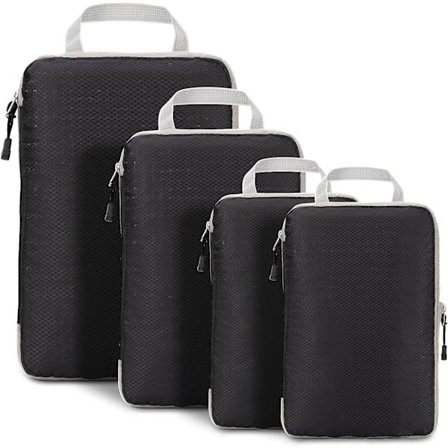 Resväska Organiserare med Kompression (Svart), Handväska Organiserare Förvaring