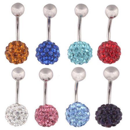 Navelpiercing Piercing smycken kristallkula