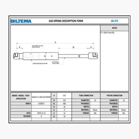 Gasfjäder dynamic - Biltema