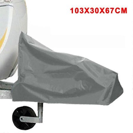 Stort, kraftig trekkstangsdeksel for campingvogn med spenner, tilhengerfeste