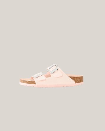 Birkenstock Arizona Flower Buckle Kids Birko-Flor Rosa Sandaler Pige - Kids Brand Store