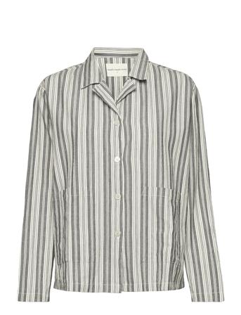 Hope Shirt Brown Stripe Patterned Moshi Moshi Mind