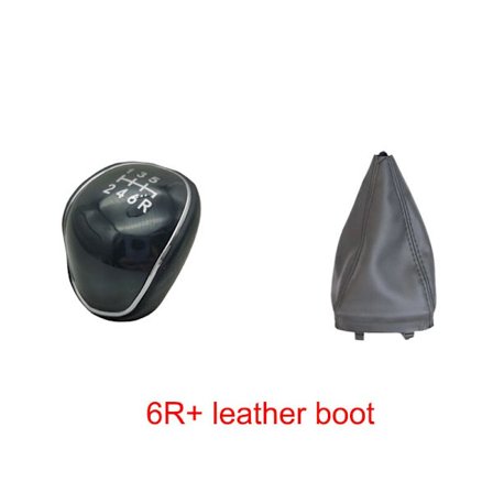 5 6 Växlad Manuell Växelspak Knopp Spak För Ford Mondeo Mk3 Mk4 IV 4 Focus Mk2 Mk3 III S-Max C-Max Kuga Galaxy Mk2 Mk3-mondeo 6R läder