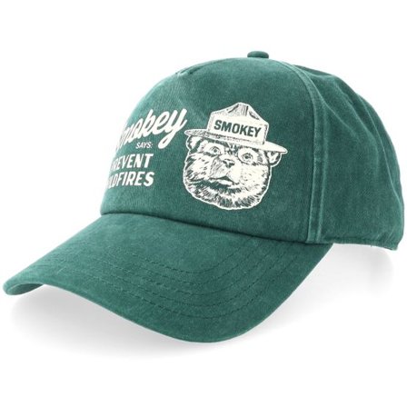 American Needle - Grön unconstructed Keps - Smokey Bear Walker Dark Green A-Frame Adjustable @ Hatstore