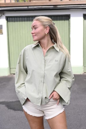 Atari Shirt Sage Stripe XS