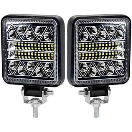 2 LED-työvalon sarja 102W 15000 lm 12V LED-peruutusvalot autolle traktorille veneelle kuorma-autolle 12-24V