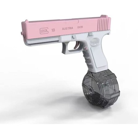 Elektrisk vandpistol til voksne og børn, maksimal rækkevidde 32ft Super One Touch automatisk vandpistol 434 CC+2 x 58 CC stor kapacitet stærkeste 