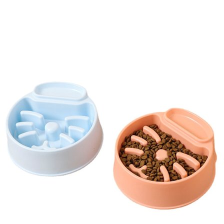 To langsomme mad katteskåle til sund spisning og langsom fordøjelse (1