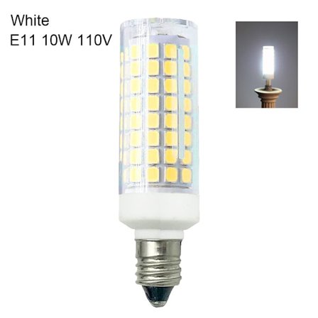 LED lyspære mais pære HVIT E11 10W 110V E11 10W 110V