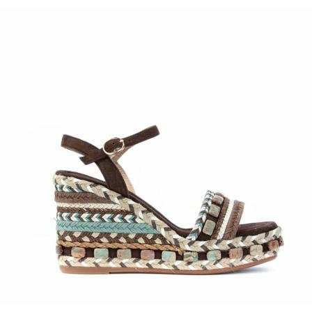Alma EN Pena, V22181 Stone wedge sandal Beżowy, Kobieta, Rozmiar: 37 EU