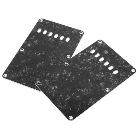 2 st elgitarr bakre lock med 6 hål PVC plast gitarrskydd bakplatta ersättning svart