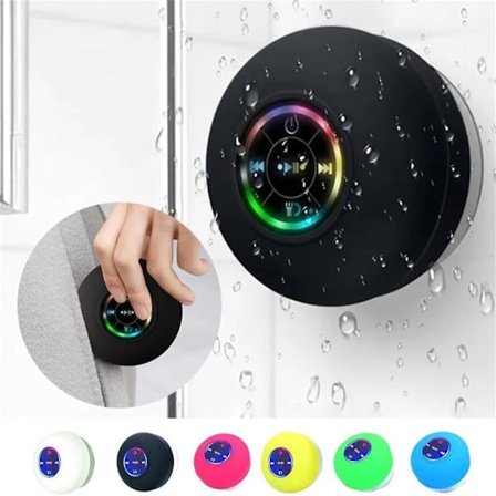 Kannettava langaton kaiutin imukupilla, Mini Bluetooth -vedenkestävä kaiutin RGB LED_TF_TF:llä