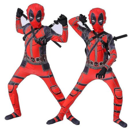 Lasten Deadpool Supersankari Halloween Juhla Cosplay Puku 120cm 110cm[GKS]