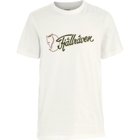 Fjällräven Men's Archive Logo T-Shirt in Eggshell/Weiß, Bio-Baumwolle | Size: XS