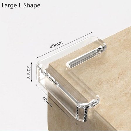 4 st Hörnskydd Kant Skydd STOR L-FORM