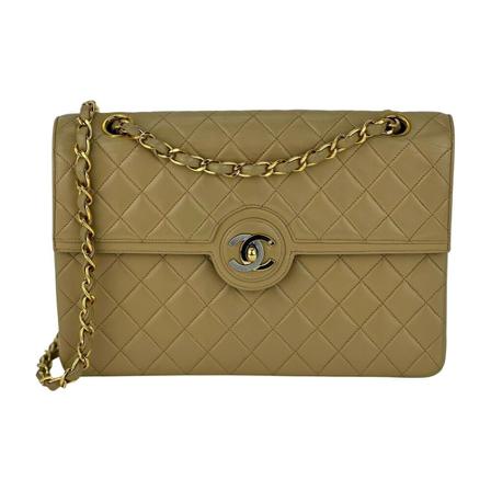 Chanel Vintage Pre-owned Cross Body Väska beige, Dam Vintage Väskor, Dam, Storlek: ONE SIZE
