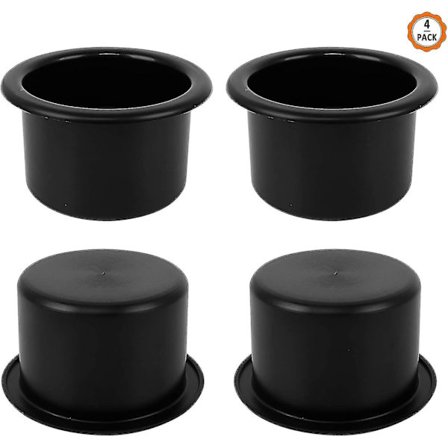 4 stk. Plastik drikkevareholdere, sorte kopholdere til bil, sofa, båd, lastbil, dåsegave