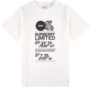 Kids - Burberry White Joel Branded Graphic T-shirt 12 Years - Tops - 12 years - White