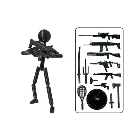 Multi-ed Multi Stickman Leksak Rörlig 3D-Printad Mannekängfigur