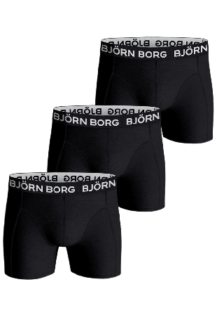 Björn Borg Cotton Stretch Boxer 3P Underkläder Herr Flerfärgad 158-164