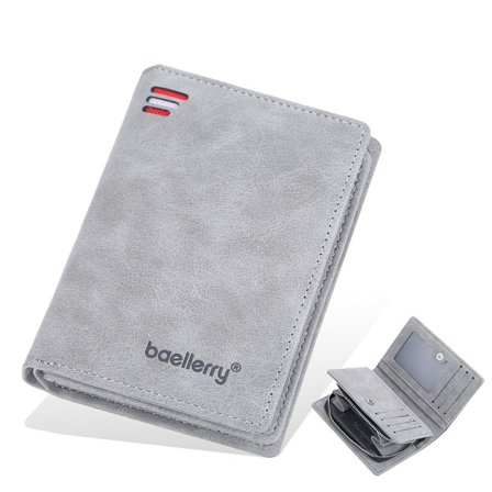 Miesten lompakko, Miesten nahkalompakko, RFID-suojauksella, 11 korttipaikkaa, vetoketjulla, lahja miehille jouluksi, B