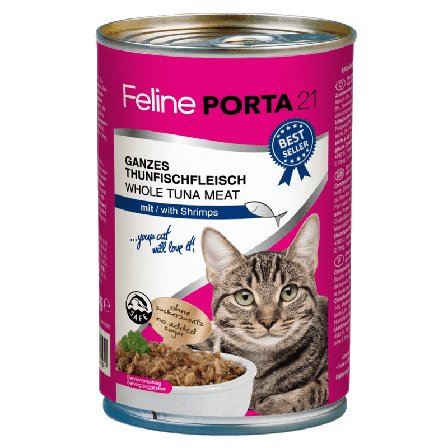 Porta21 - Feline tunfisk med reker 400 g - Katt - Kattefôr & kattemat - Våtfôr og våtmat - ZOO.no