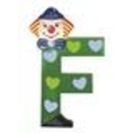 Clown Bokstav i Trä, F