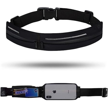 Löparbälte för mobiltelefon, ultralätt vattentät sportmidjeväska löparväska jogging sportbälte