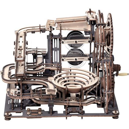 Marmorløb 3D Træpuslespil Mekanisk Træmodel til Børn, T