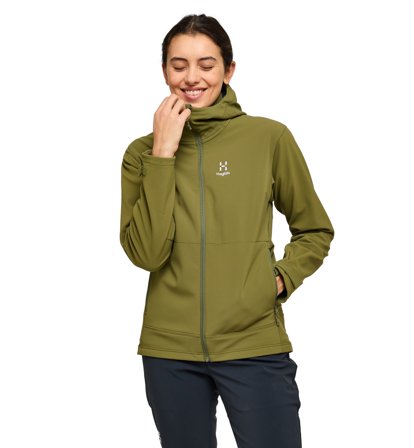 Haglöfs Chilly Softshell Hood Women Olive Green - Dam - XL